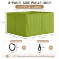 thumbnail image 6 of Snubbull Gazebo Curtains 4 Panels for 10x12ft Gazebo, Waterproof Outdoor Privacy Sidewalls with Zippers & Tiebacks, Replacement Curtains for Patio Garden Backyard, Grass Green, Only Curtain, 6 of 11