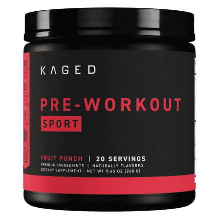 Kaged Muscle Pre-Workout Sport Fruit Punch, Amino Acid Supplements, 20 - 13g Servings