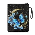 thumbnail image 2 of HELLHERO 1 pc Book Cover with Lightweight Storage & Portability Book Storage Bag with Handle for Librarian Book Organzier Holder Blue Butterfly, 2 of 8