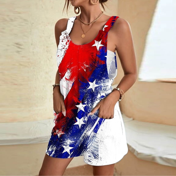 Nuoqisi Rompers for Women Summer Casual Sleeveless Short Overalls Boho Spaghetti Strap Shorts Jumpsuit with Pockets