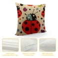 thumbnail image 4 of Fenyluxe Colorful Ladybug Pillow Covers Home Decorative Throw Pillow Cases Kids Square Cushion Covers for Sofa Couch Bed Patio Car 24x24in, 4 of 5
