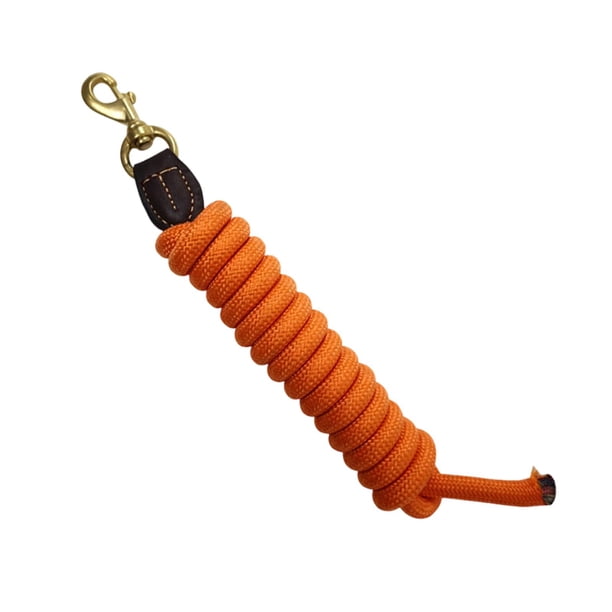 Cuerda de entrenamiento para caballos, cuerda con gancho de metal sólido, cuerda de trabajo para Naranja