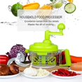 thumbnail image 4 of Procesador de alimentos con manivela, picador manual de alimentos, picadora de carne, cortadora de verduras y picadora, licuadora de frutas con separador de huevos, picadora de cebolla rotativa (2, 4 of 8