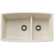 Blanco 441310 Performa 33" Undermount Double Basin Silgranit Kitchen Sink - White