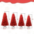 thumbnail image 3 of Resenkos 5FT Red PVC Christmas Tree - 624 Tips, Hinged Branches, Stable Metal Stand, Bold Holiday Decor, Red, 3 of 6