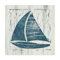 Trademark Fine Art 'Nautical Collage IV On White Wood' Canvas Art by Courtney Prahl