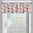 thumbnail image 2 of Ambesonne Owls Valance Pack of 2, Happy Modern, 42"X18", Orange Fuchsia Seafoam, 2 of 5