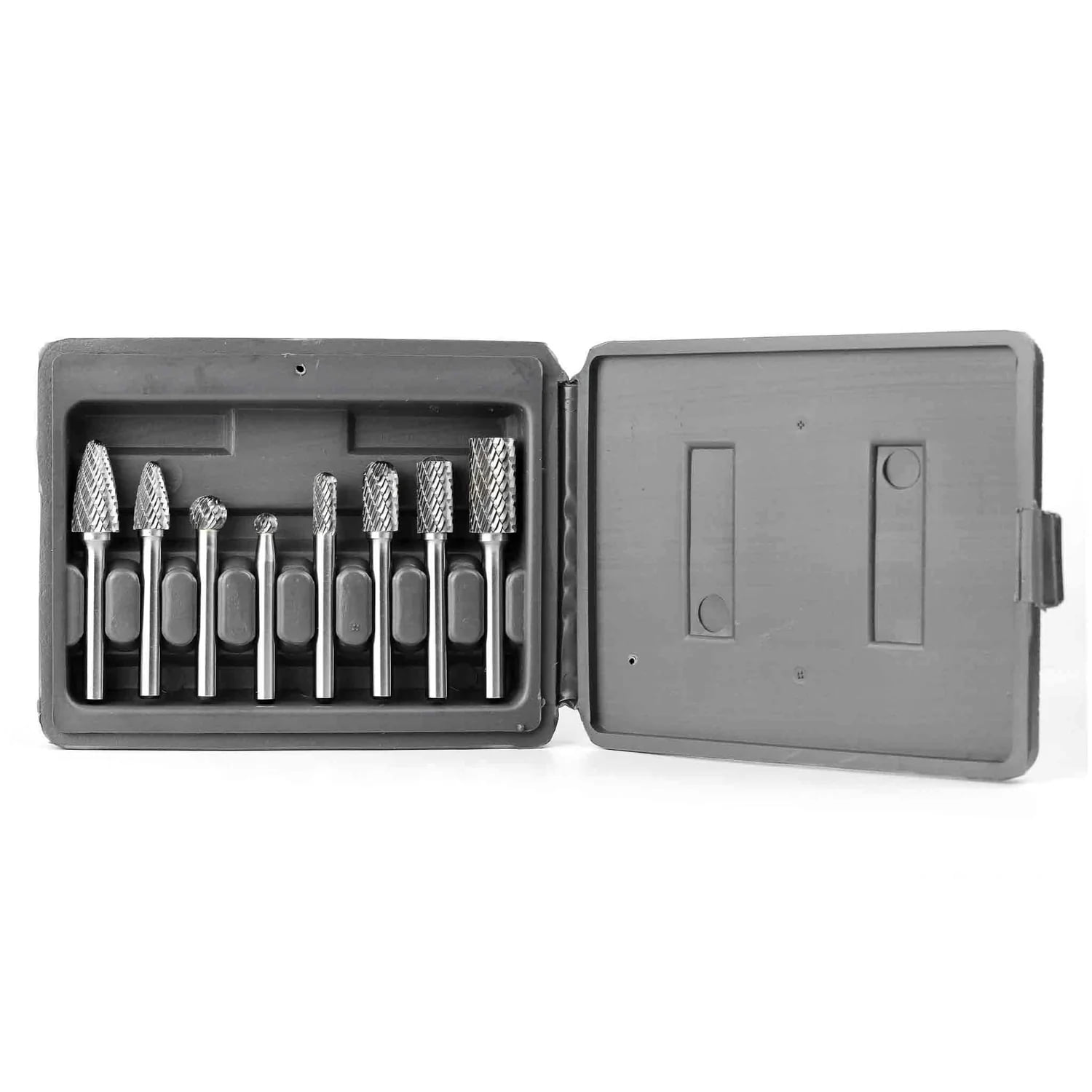 FindBuyTool  8pc 1/4" Carbide Burr Set - Double Cut-Die Grinder Bits for Woodworking, Metal Carving, Engraving, Drilling, Polishing