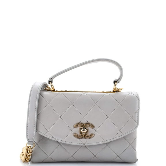 Pre-Owned Trendy Spirit Top Handle Bag Quilted Lambskin Small By Rebag