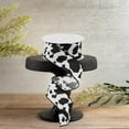 thumbnail image 3 of 1.5" Cowhide Print Ribbon: Black  Ivory (10 Yards), 3 of 3