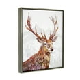 thumbnail image 3 of Stupell Industries Winter Deer Mountain Snowfall Holiday Painting Gray Floater Framed Art Print Wall Art, 3 of 6
