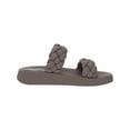 thumbnail image 2 of Steve Madden Womens Hillary Faux Leather Woven Flat Sandals, 2 of 5