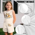 thumbnail image 6 of chaqlin Corgi Girl's 2-Piece Matching Set Sleeveless Tank Top and Biker Shorts Outfits Comfortable Lightweight Workout Clothes for Kids, 6 of 7