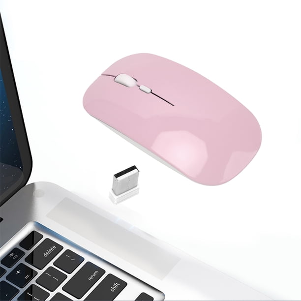 Ratón inalámbrico 24G 2 modos Ratones 24G 1600 DPI Transmisión de 10 metros 3 niveles DPI Tecla silenciosa portátil delgada con nanoreceptor USB para teléfono