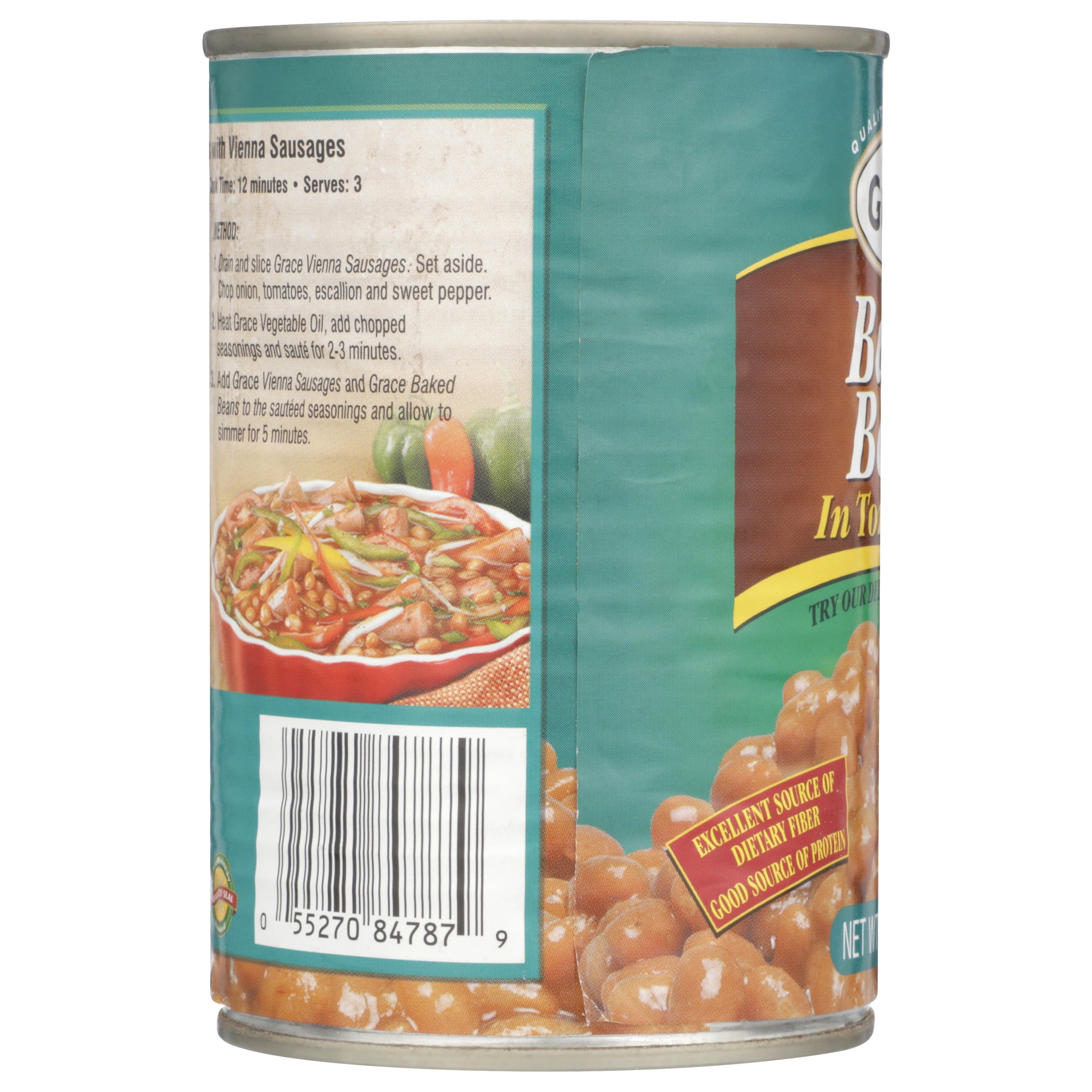 (7 pack) Grace Baked Beans 14 oz Can - Delicious and Protein-Rich
