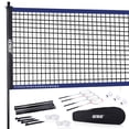 thumbnail image 1 of GSE Games & Sports Expert Recreational Badminton Complete Set, 4 Players Outdoor Sports Game Set with Portable Badminton Net, 4 Badminton Rackets, 3 Shuttlecocks & Carrying Bag, 1 of 5