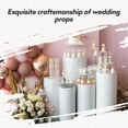 thumbnail image 4 of EAYSG 5-Piece Lightweight Overlapping Cylinder Pedestal Stand Set – Space-Saving Display Base for Weddings, Parties, and Retail Decor, 4 of 6