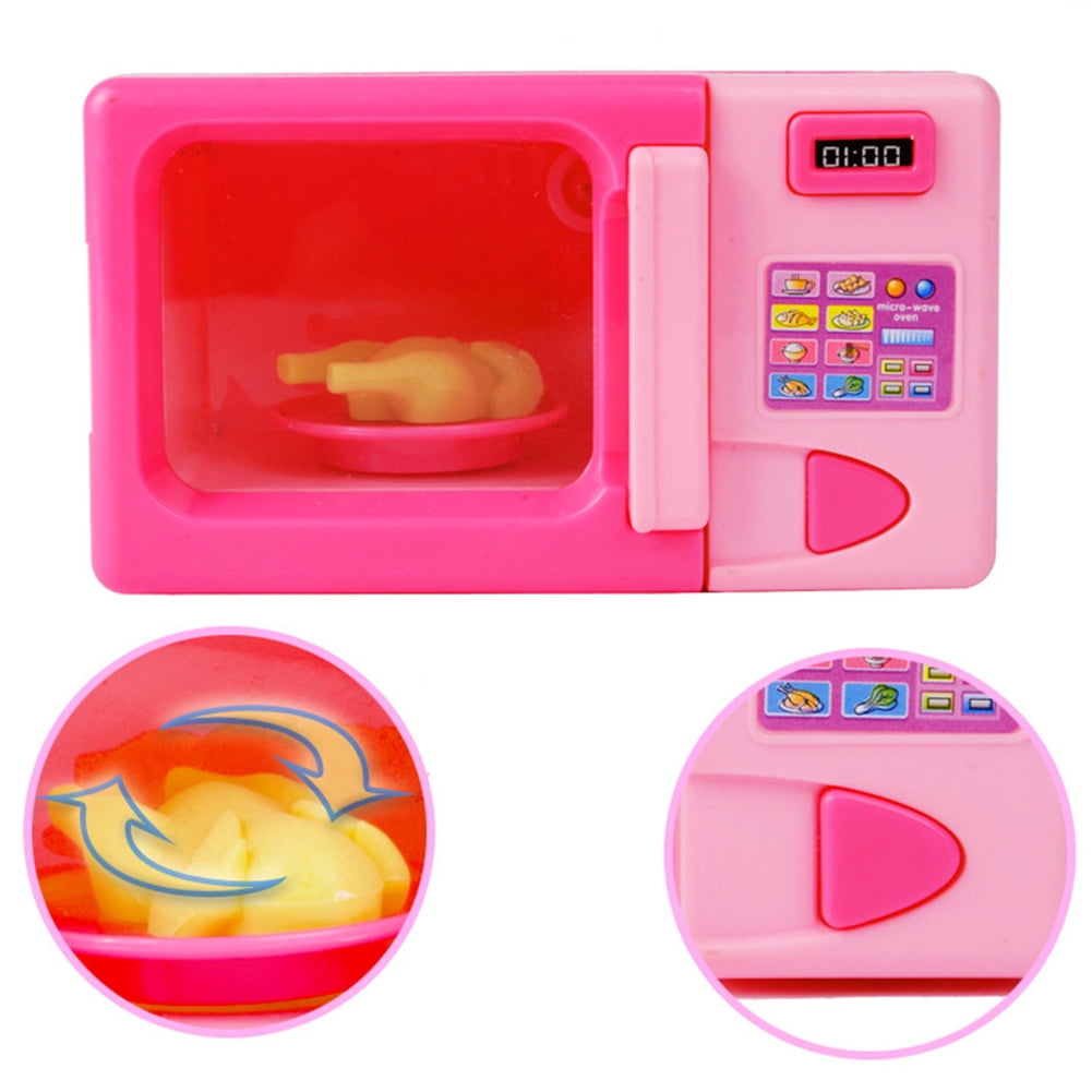 Cute Mini Microwave Oven Interactive 31pc Kitchen Children Toys