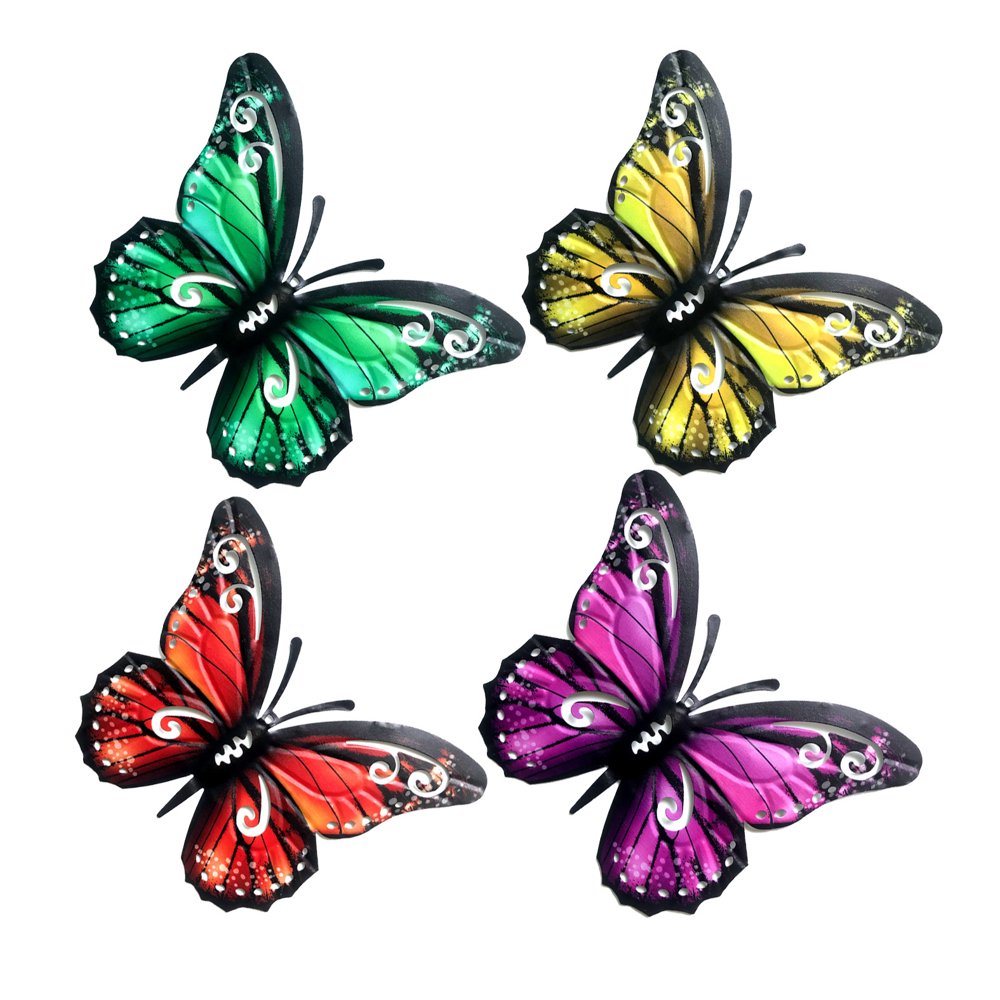 Metal Butterfly Wall Art Hanging Decor for Patio Garden Backyard