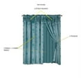 thumbnail image 3 of NADA Teal color 8 piece complete set window curtain panels, matching valance + tie backs top rod pocket 120" W X 84" L, 3 of 3