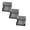 Black 3 PCS, variant on Small Rectangular Metal Tin Case with Lid,Candy Storage Box and Cookie Container,0.82x3.74x2.36 inch Sturdy Food-grade Metal Tray for Kitchen Organization and Snack Storage (Black)