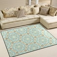 thumbnail image 2 of Coolnut Lightweight Carpet Mats, 5'3" x 4' Area Soft Rugs, Floor Mat Rug Home Decoration for Kids Room Living Room, 63"x 48" Floral Pattern Flourish, 2 of 6