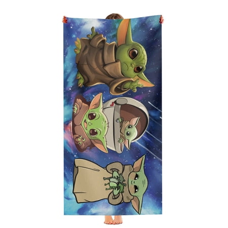 Yoda Baby Beach Towel 30 x60 for Women Girls Boys Teenager Men Quick Drying Microfiber Birthday Gift