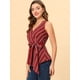 thumbnail image 2 of INSPIRE CHIC Top peplum envolvente con dobladillo asimétrico en la cintura con cuello en V sin mangas para mujerrojo M, 2 of 5