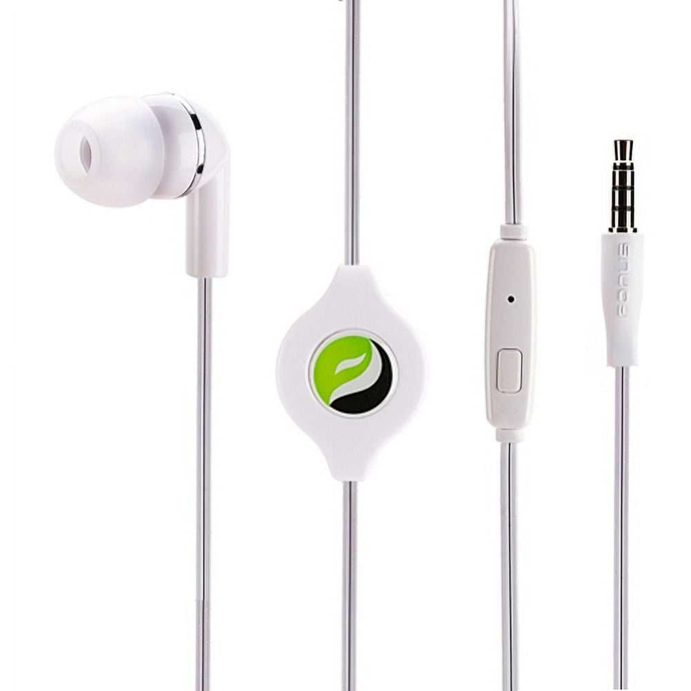 Retractable Headset MONO Hands-free Earphone Mic Single Earbud Headphone V4J Compatible With Google Pixel 3a XL