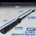 thumbnail image 6 of XPRT Fitness Solid Steel 20KG Olympic Weightlifting Bar, 6 of 7