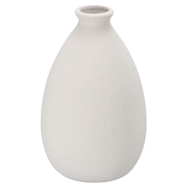Jarrón Uxcell, jarrones de cerámica mate pequeños para decoración del hogar, blanco