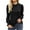 Black, variant on ZHENWEI Womens Puff Long Sleeve Fall Blouses Frill Mock Neck Ruffle Work Casual Loose Tunic Tops