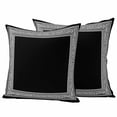 thumbnail image 2 of Pack of 2 Outdoor Pillow Covers 18x18 Inch Waterproof Black Geometric Throw Pillow Covers,Decorative Couch Pillow Shams Protectors Country Farm Traditional Chinese Tile Patio Cushion Pillowcases, 2 of 8