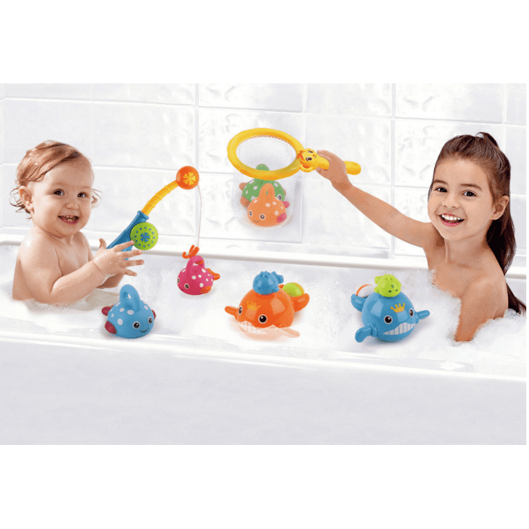 Bath Toys Mold Free Fishing Games Swimming Whales BPA Free Water Table Pool  Bath Time Bathtub Tub Toy for Toddlers Baby Kids Infant Girls Boys Age 1 2  3 4 5 6
