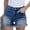 23#c Dark Blue, variant on Jean Shorts Womens Low Rise Stretchy Y2k Mini Denim Shorts Rolled Hem Hot Short Summer Trendy Light Blue M