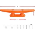 thumbnail image 2 of Cornamusa de cuerda de 2 piezas (naranja), para canoas, cornamusa de amarre de alta calidad, pontón, kayak, muelles, cornamusa de nailon de 100 mm, 2 of 5