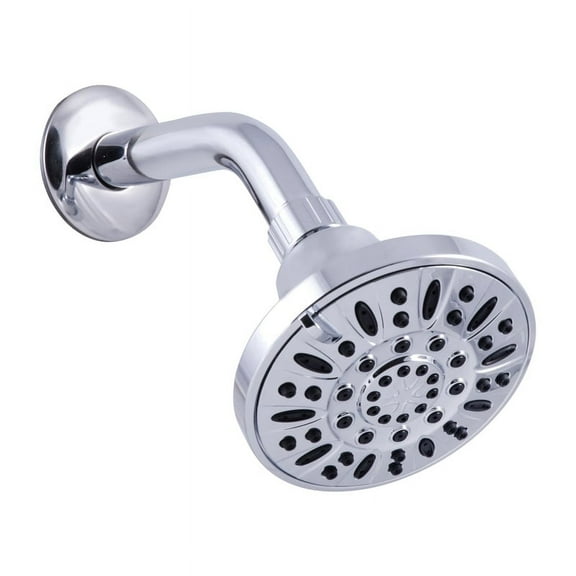OakBrook 3 Function 4" Wallmount Showerhead, Chrome