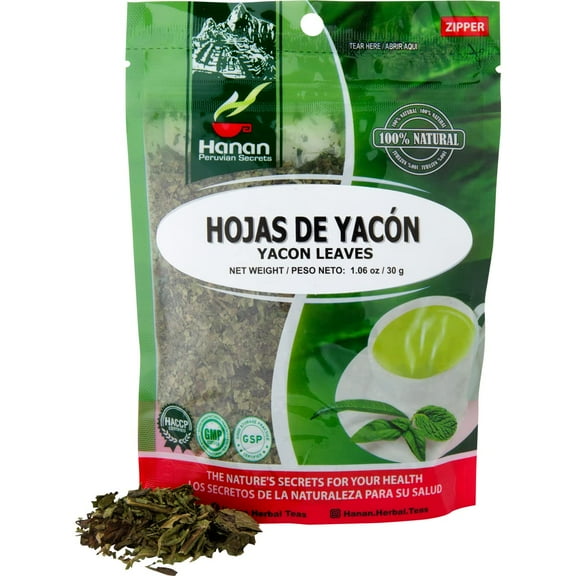 Yacon Leaves 1.1oz (30g) Loose Leaf Herbal Tea from Peru - All-Natural, Dried Leaves from Smallanthus sonchifolius Plant from Peru’s Andes Mountains
