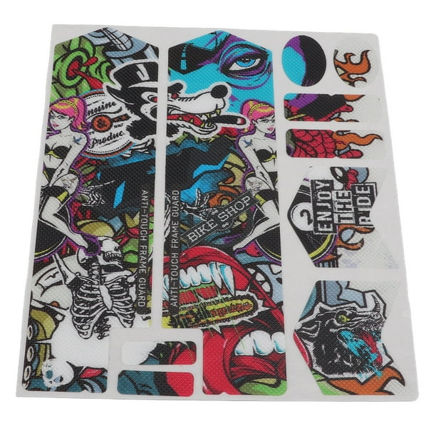 XingJian LLC ENLEE 3D Mountain Bike Fork Protective Sticker Scratch Resistant Bicycle Decal with Scrawl Pattern Walmart