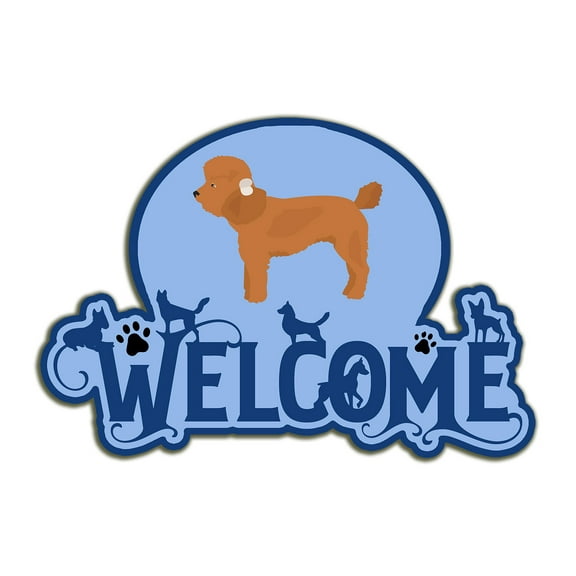 Toy Poodle Welcome Door Hanger Decoration
