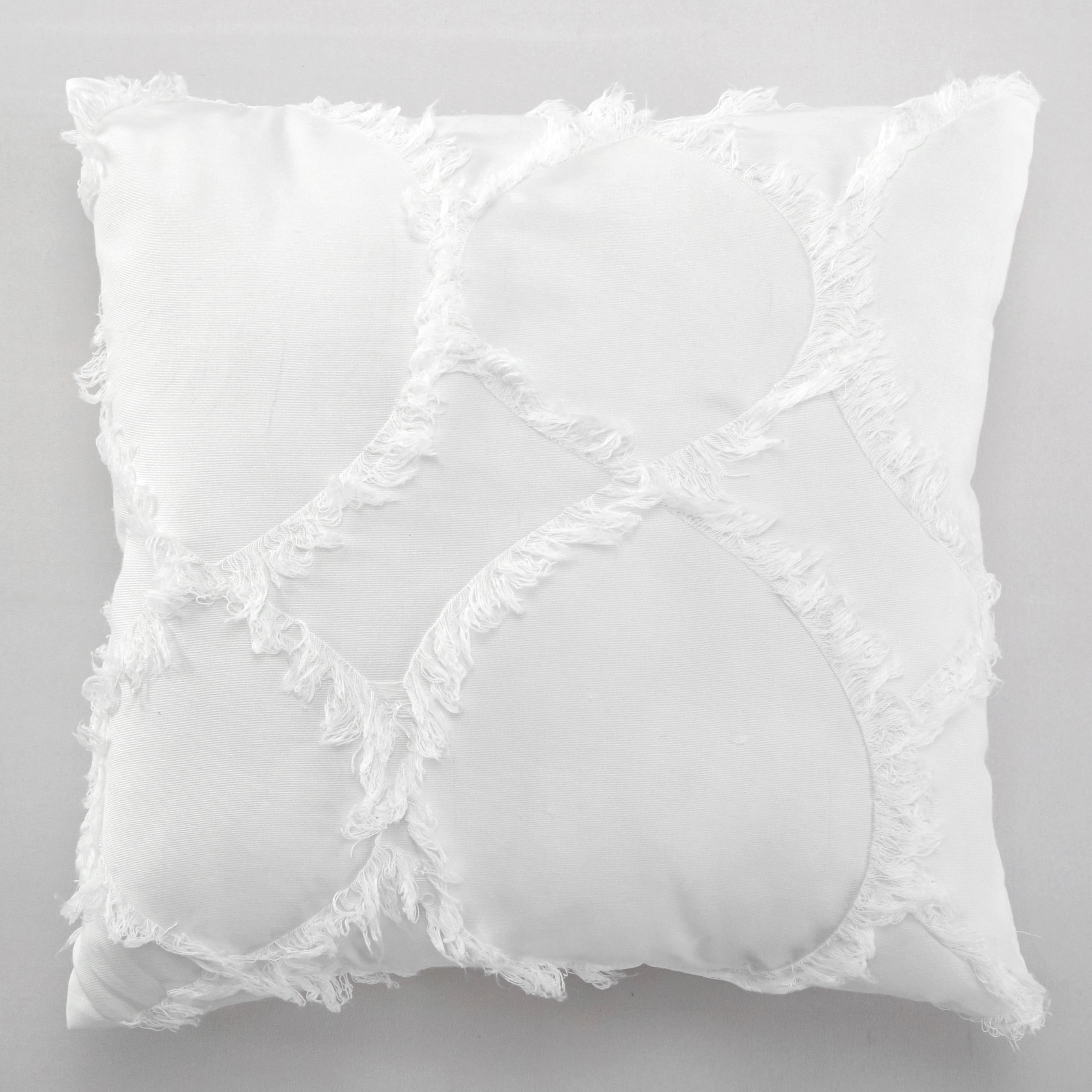 Lanco Layla Polyester, 7-Pieces Comforter Bedding Set, White, Queen