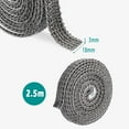thumbnail image 3 of 2.5M 18x3mm Wide Black Flat Stove Rope Self Adhesive Glass Seal Stove Fire Rope, 3 of 9