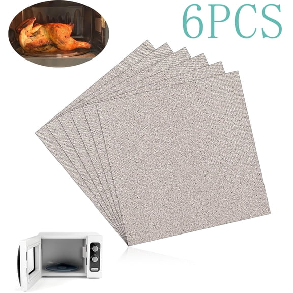 Waveguide Cover Mica Plates Sheets,Tutuviw 6 Pack Universal Mica Sheet for Microwave Oven,Free Cutting According to The Required Size for Universal Microwave Oven Repairing Part(150X120mm)