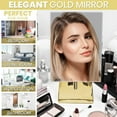 thumbnail image 3 of RECTANGULAR MAKEUP MIRROR Gold, 3 of 5