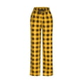 thumbnail image 3 of GrmtClth Mens Pj Pants Ultra Lightweight Plaid Pjs Bottoms Lounge Drawstring Pajama Pants Straight-Fit Night Pants Gold S, 3 of 4