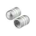 thumbnail image 6 of Motoforti Universal Tire Valve Stem Caps Car Accessories Aluminum Alloy Silver Tone 4 Pcs, 6 of 7