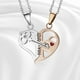 thumbnail image 1 of Collar de pareja en forma de corazón Collares Colgante Amante Pareja Aleación Fuerte dureza Collar de rompecabezas en forma de corazón para uso diario Oro, 1 of 10