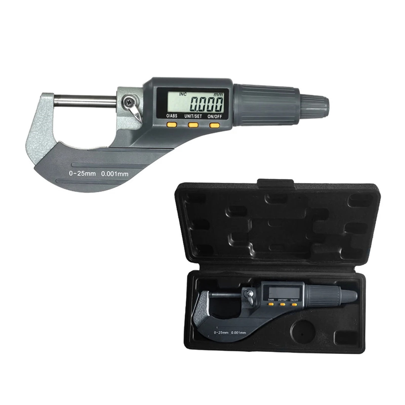 Digital Micrometer Caliper 0-25mm Electronic Outside Micrometers mm/in Unit Switchable 0.001mm High Precision Depth Micro Meter ,Precision Measuring