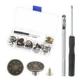 thumbnail image 1 of 25 Juegos de botones de mezclilla Unique Bargains 17mm Sin-Costura Ajustable Bronce, 1 of 7