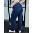 thumbnail image 6 of aPAY Jeans for Women Long Denim Straight Pants Y2K Vintage Classic Style Regular Size, 6 of 8